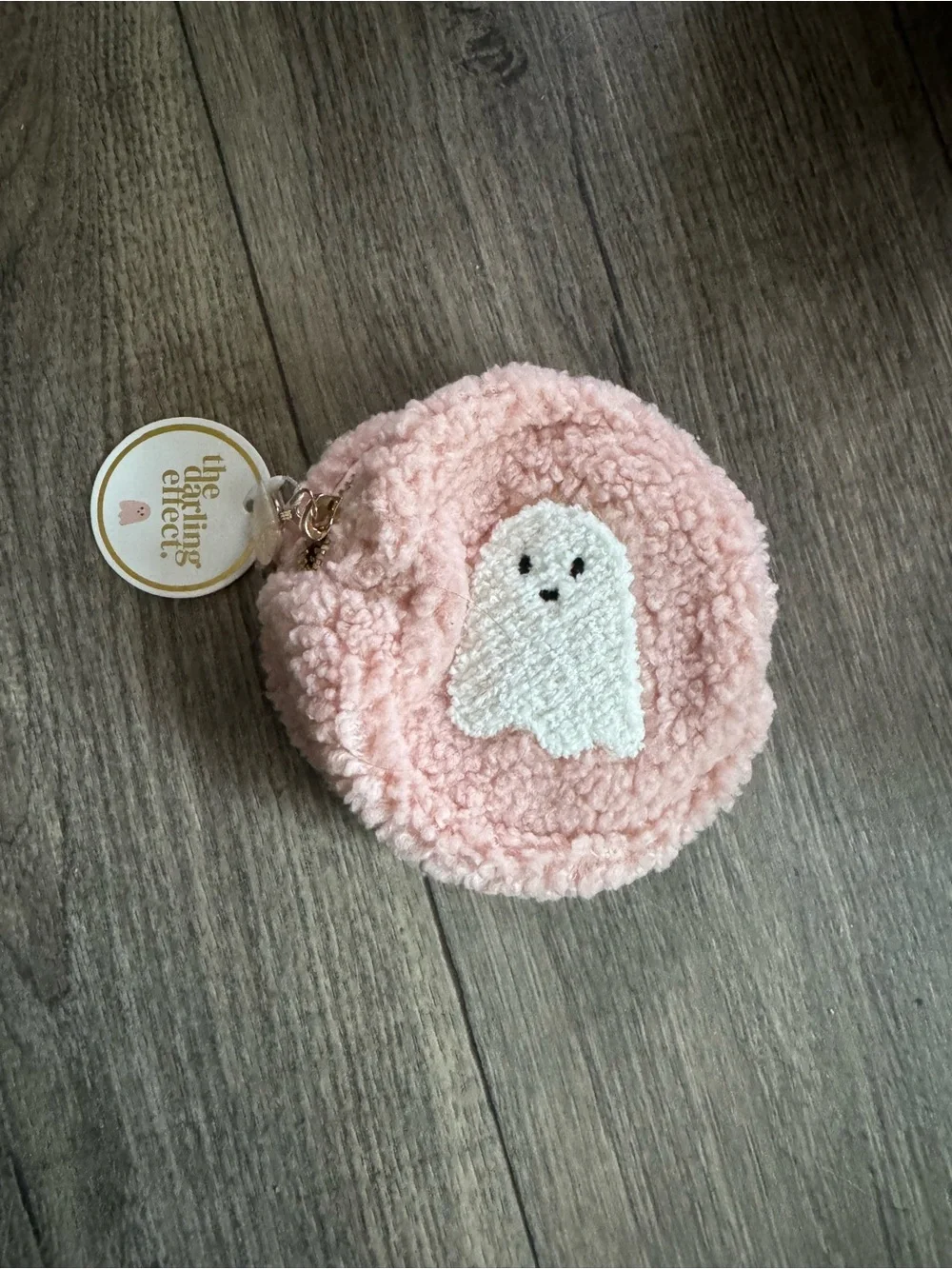 Pink Plush Ghost Coin Pouch
